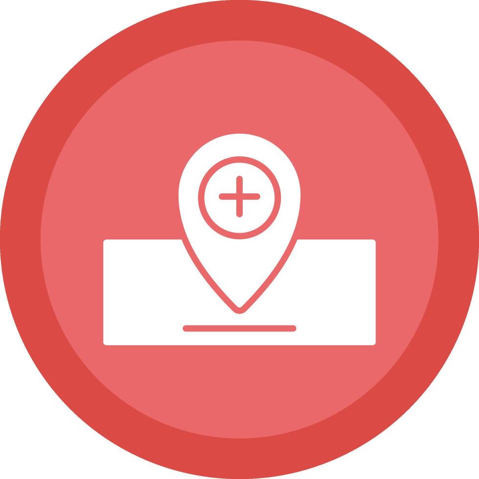 Location Glyph Due Circle Icon Design vector