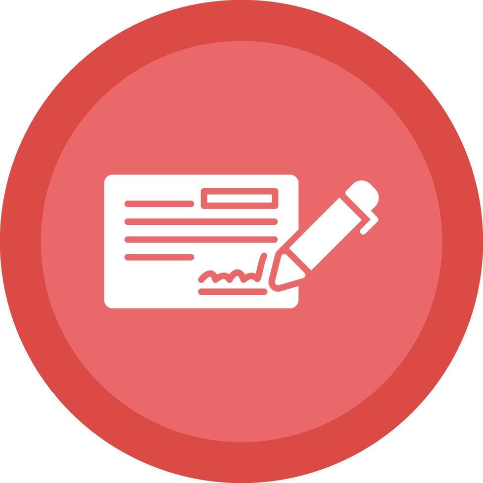 Cheque Glyph Due Circle Icon Design vector