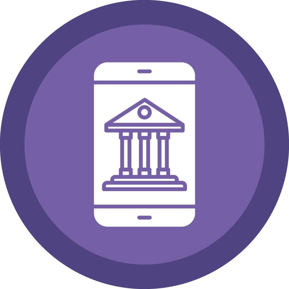 Mobile Banking Glyph Due Circle Icon Design vector