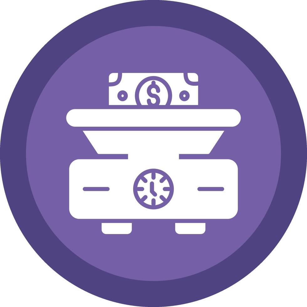 Weighing Scale Glyph Due Circle Icon Design vector