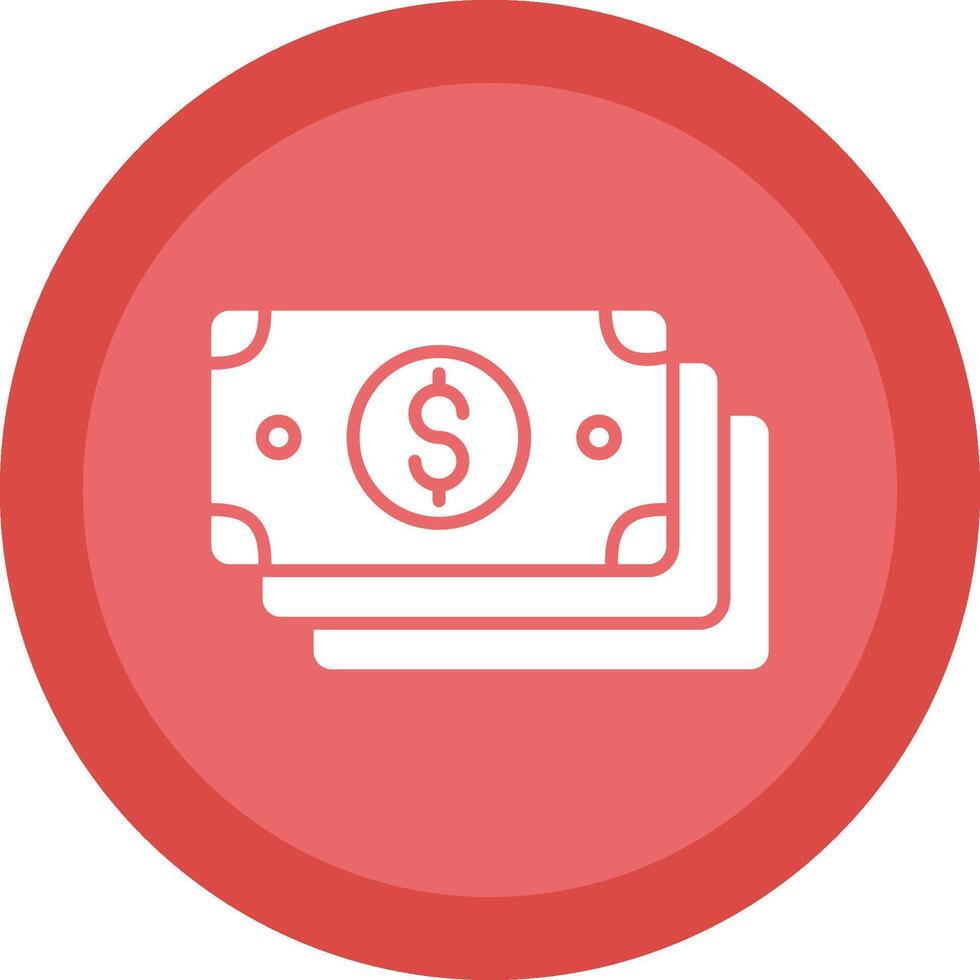 Cash Glyph Due Circle Icon Design vector