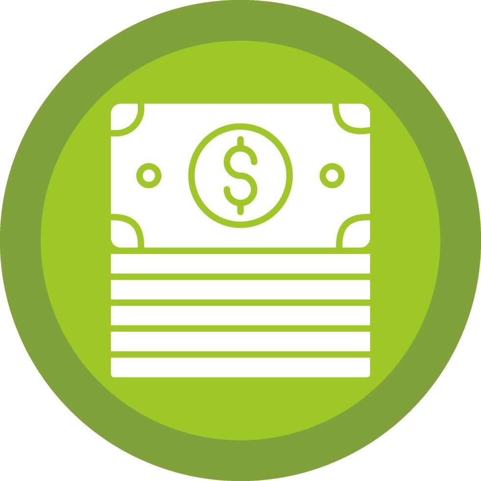 Stack Glyph Due Circle Icon Design vector