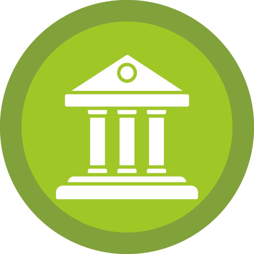 Bank Glyph Due Circle Icon Design vector