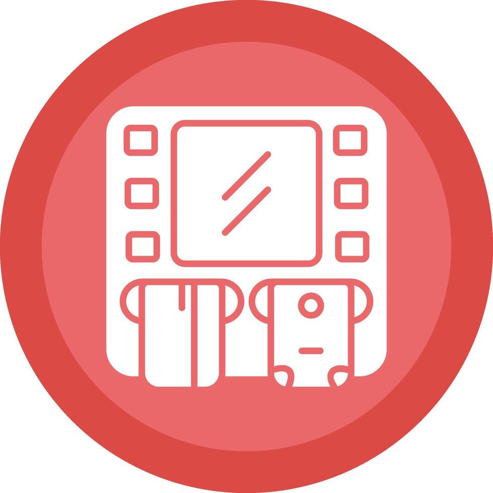 Cash Point Glyph Due Circle Icon Design vector