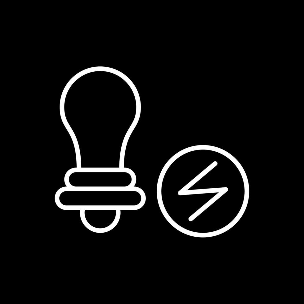 Energy Saving Line Inverted Icon Design vector