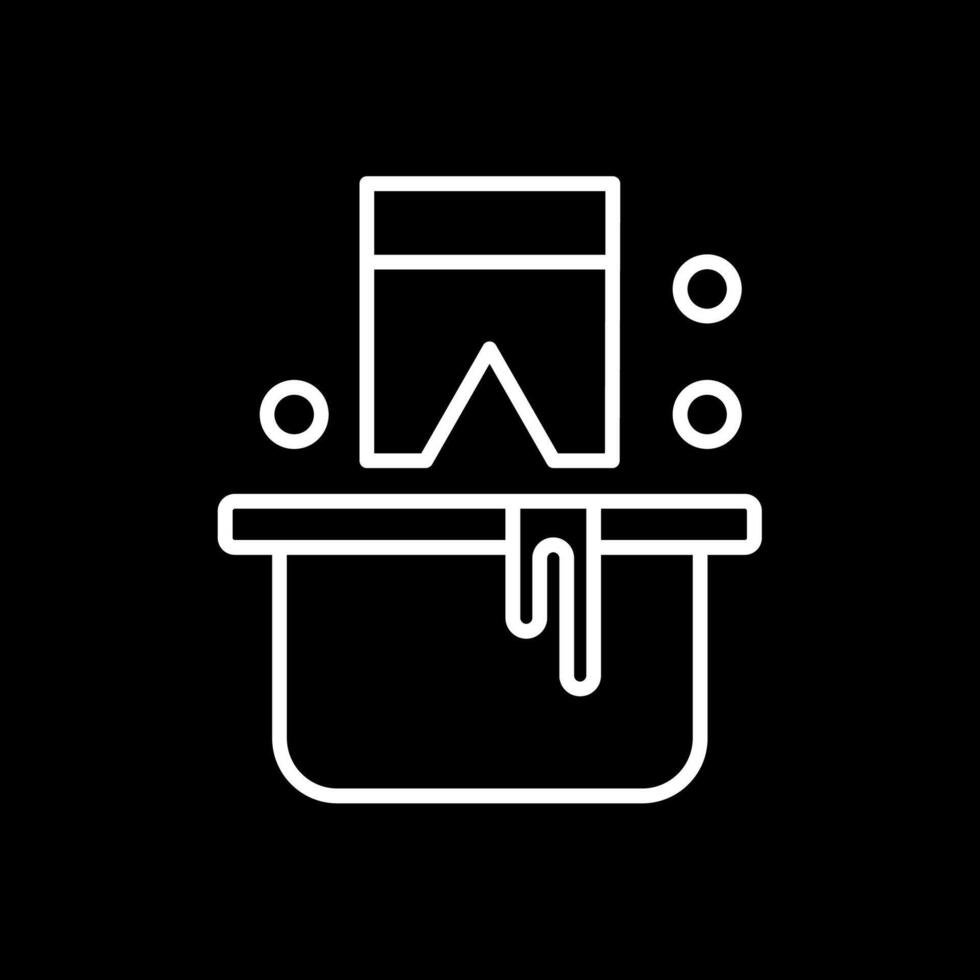 Washing Clothes Line Inverted Icon Design vector