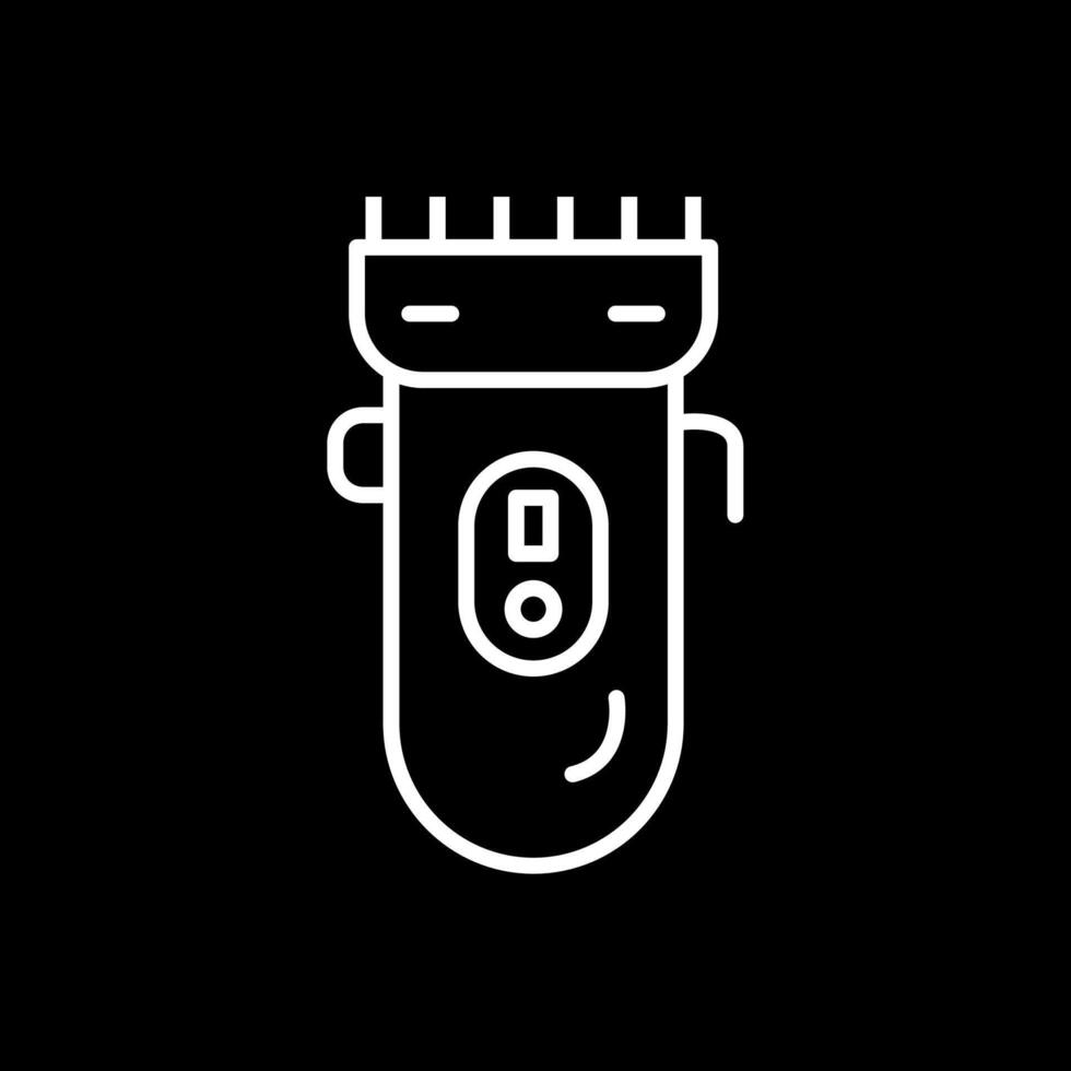 Electric Shaver Line Inverted Icon Design vector