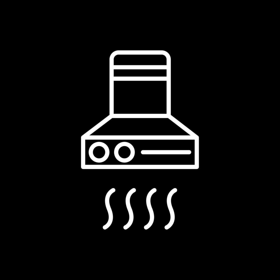 Extractor Hood Line Inverted Icon Design vector