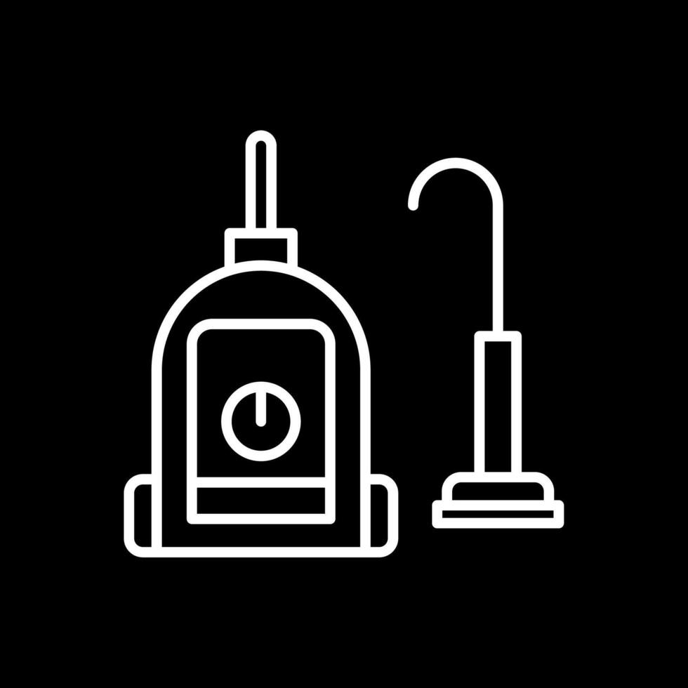 Vacuum Cleaner Line Inverted Icon Design vector