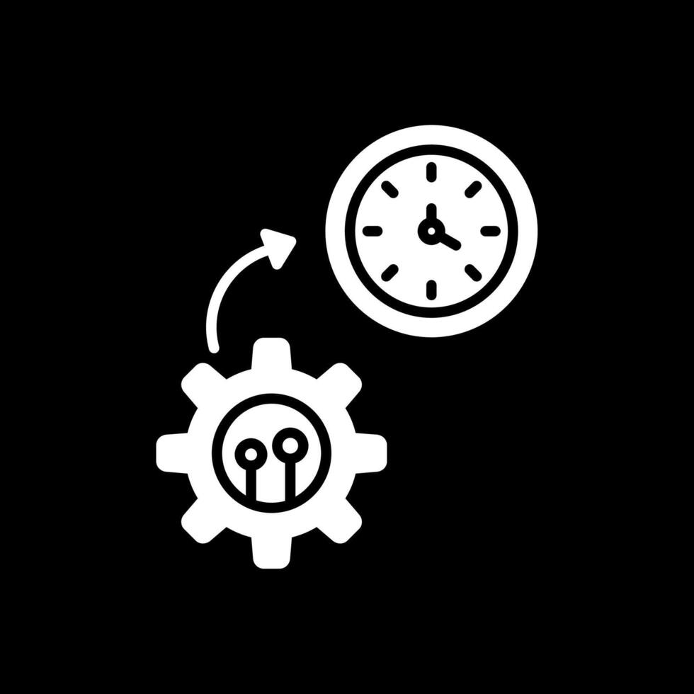 Time Management Glyph Inverted Icon Design vector