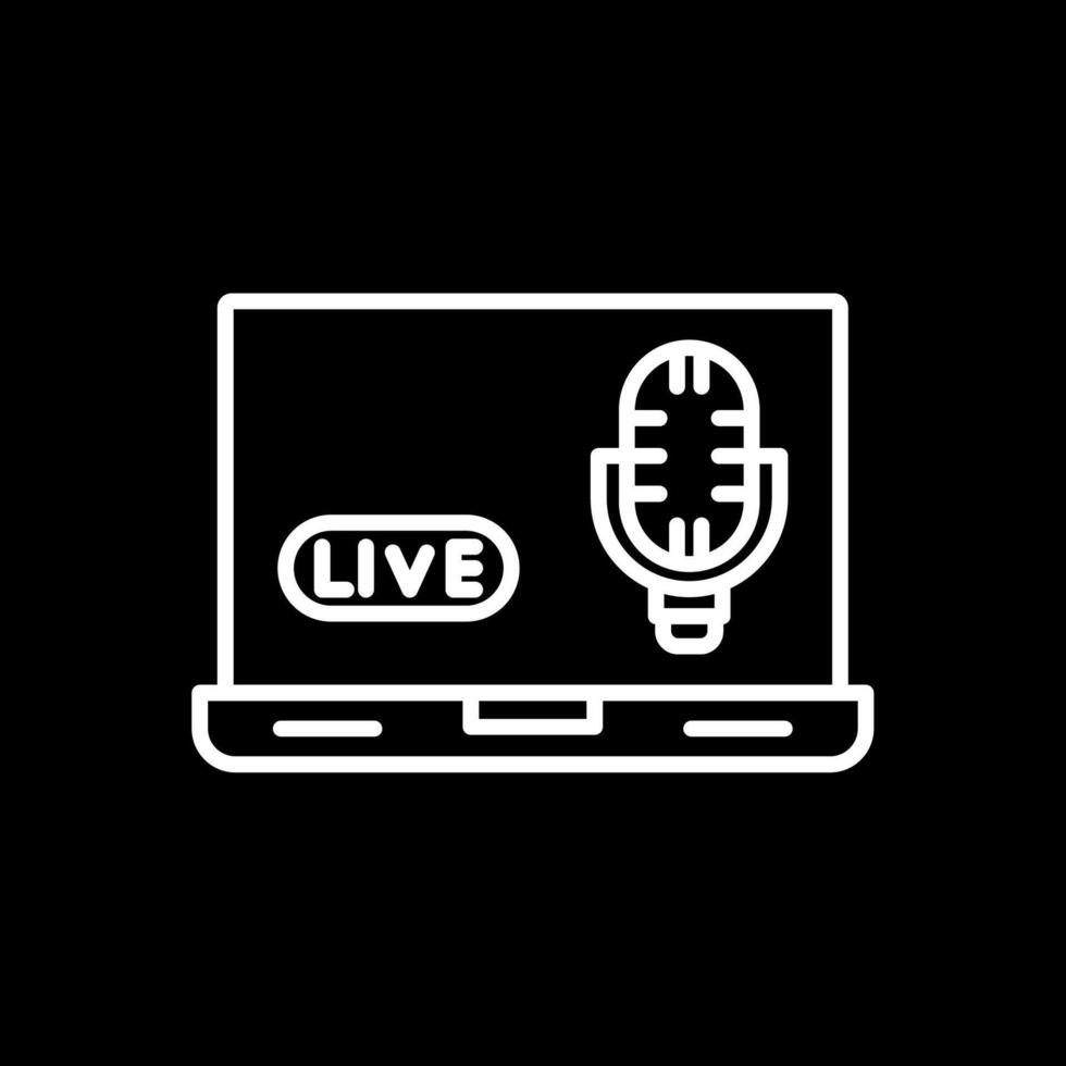 Laptop Line Inverted Icon Design vector