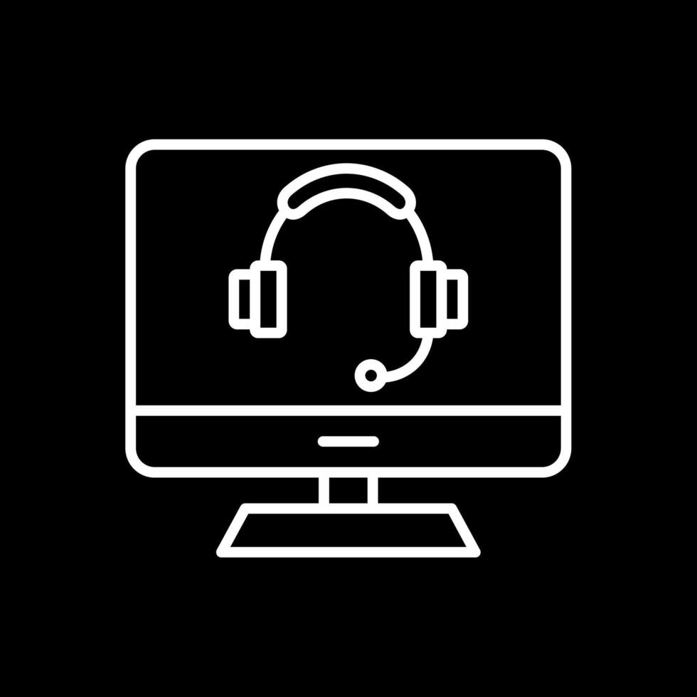 Computer Line Inverted Icon Design vector
