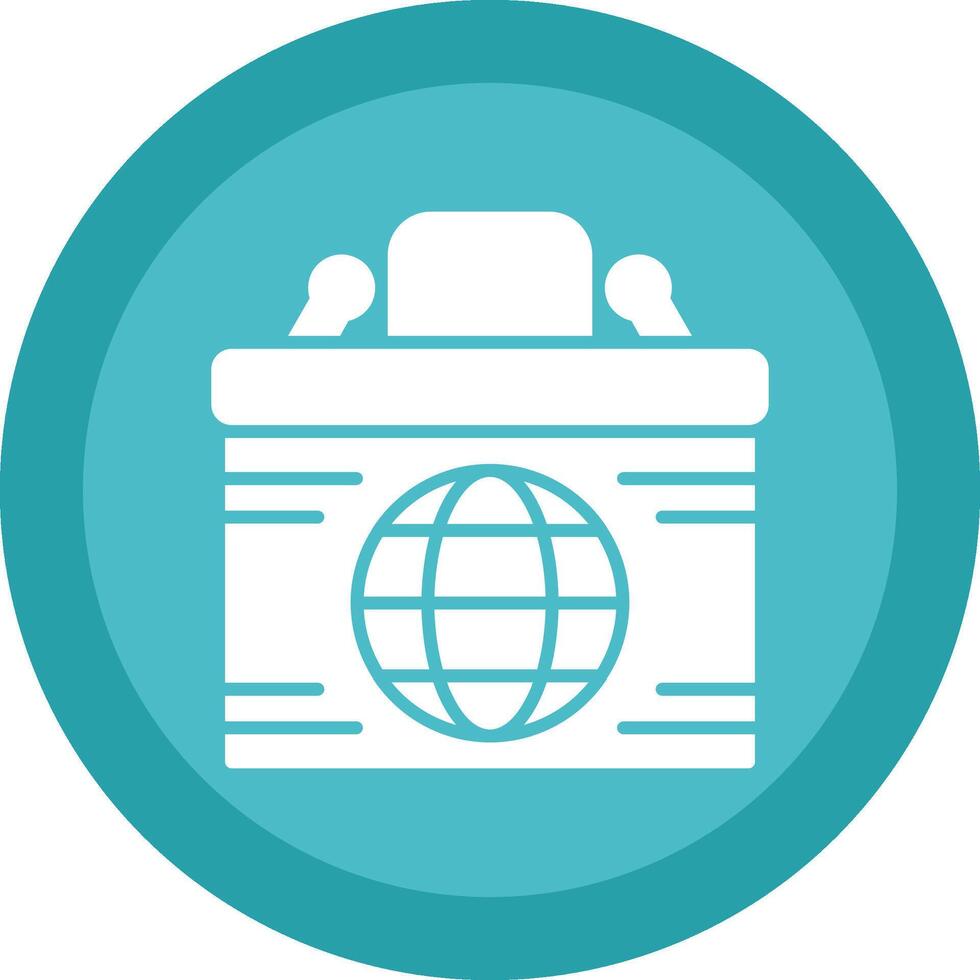 Desk Glyph Due Circle Icon Design vector
