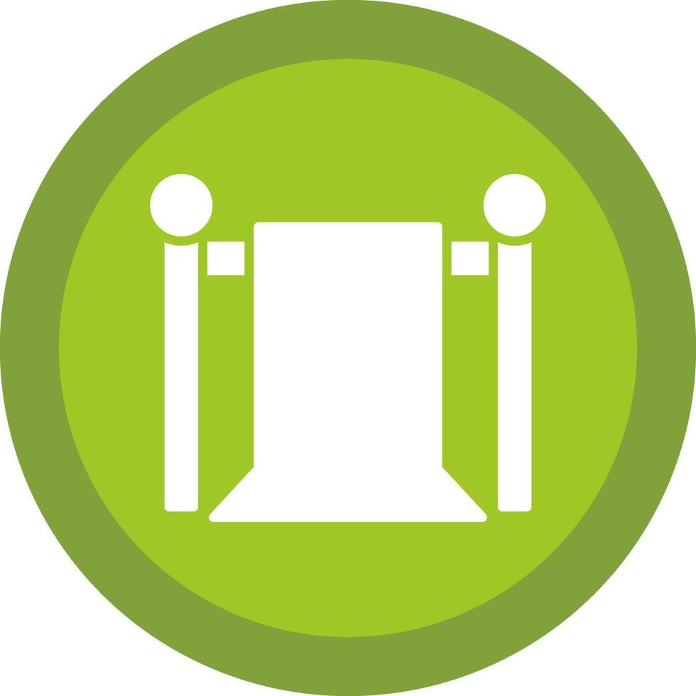 Green Screen Glyph Due Circle Icon Design vector