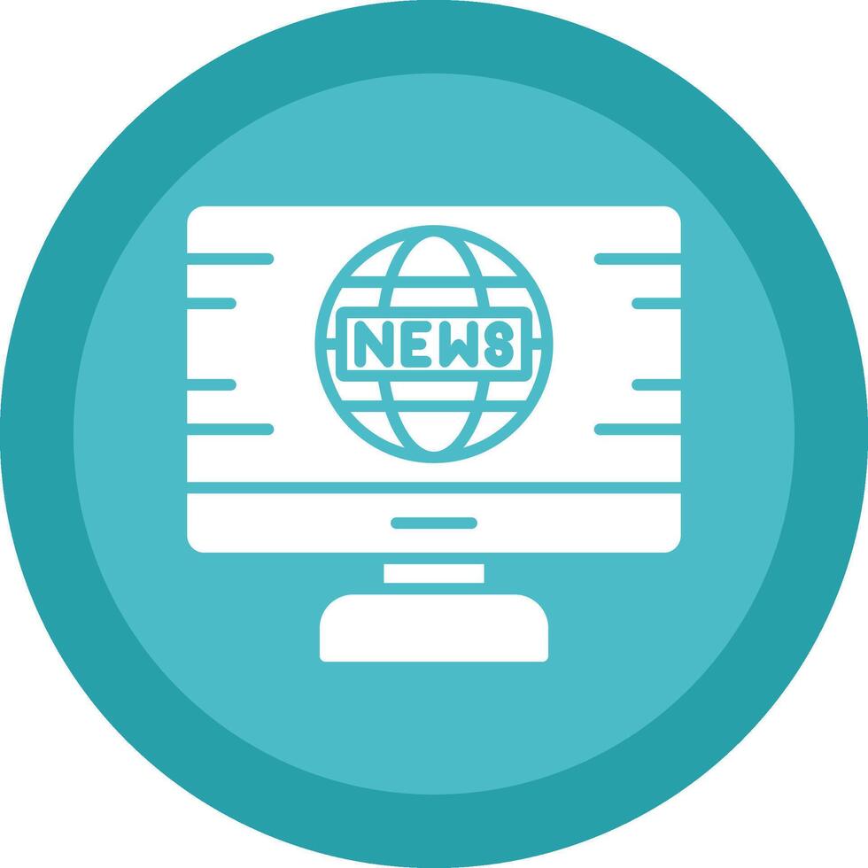 News Feed Glyph Due Circle Icon Design vector