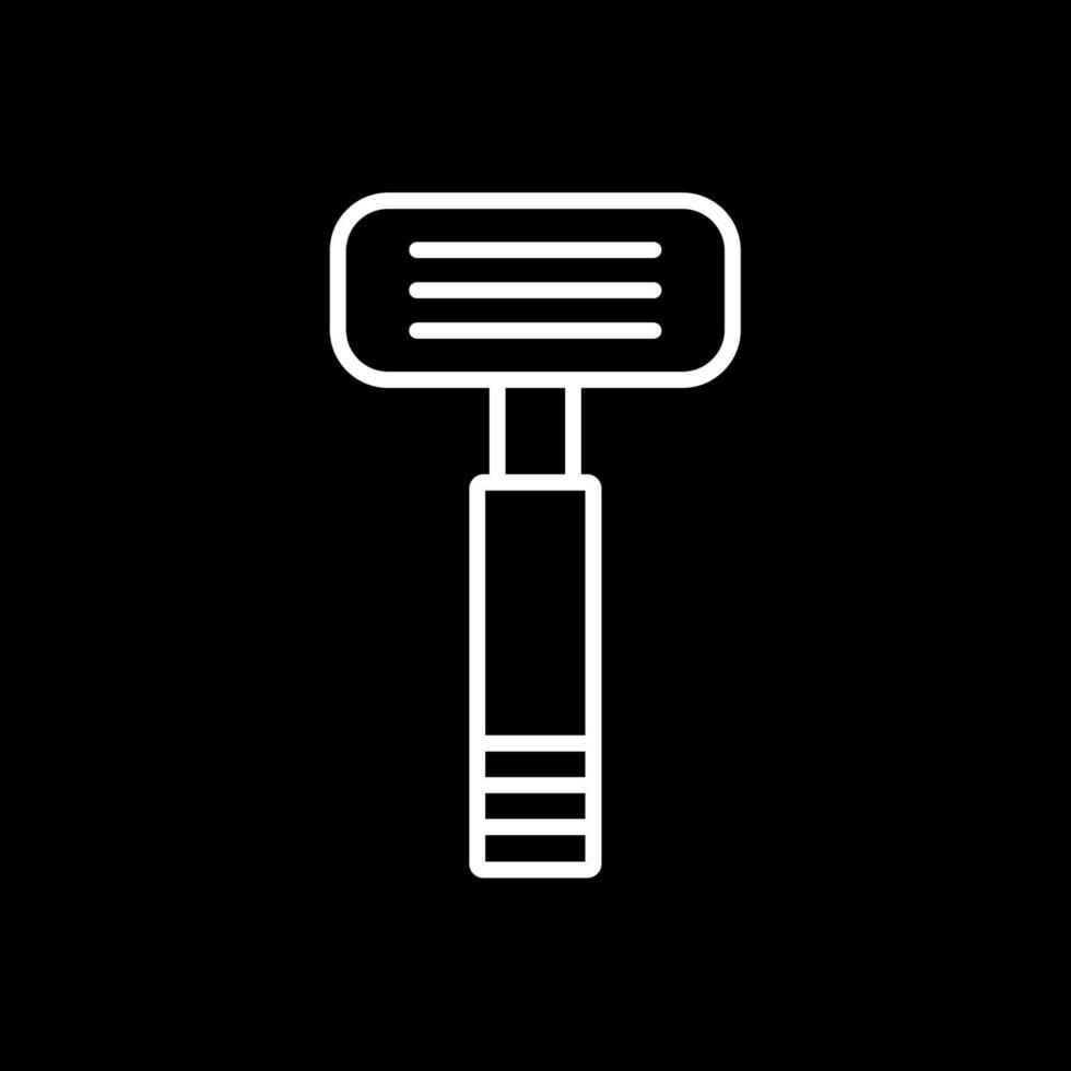 Razor Line Inverted Icon Design vector