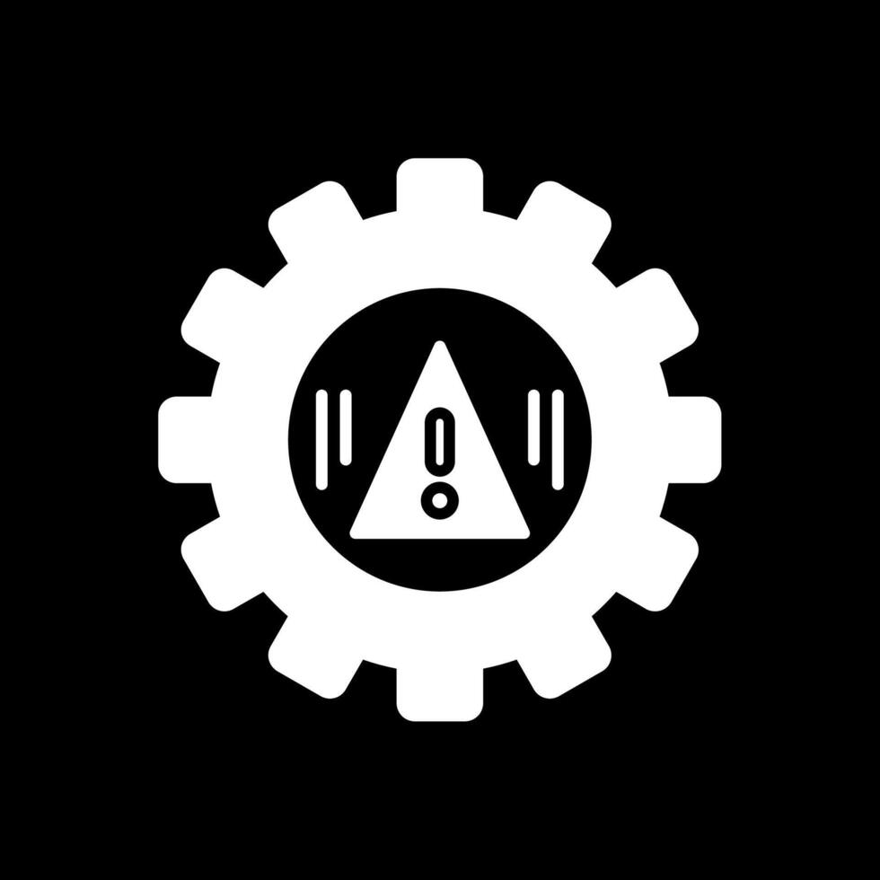 Risk Management Glyph Inverted Icon Design vector