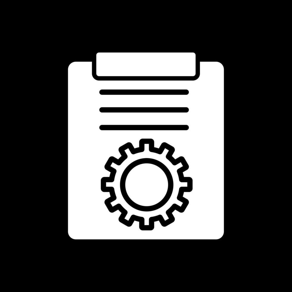 Project Management Glyph Inverted Icon Design vector