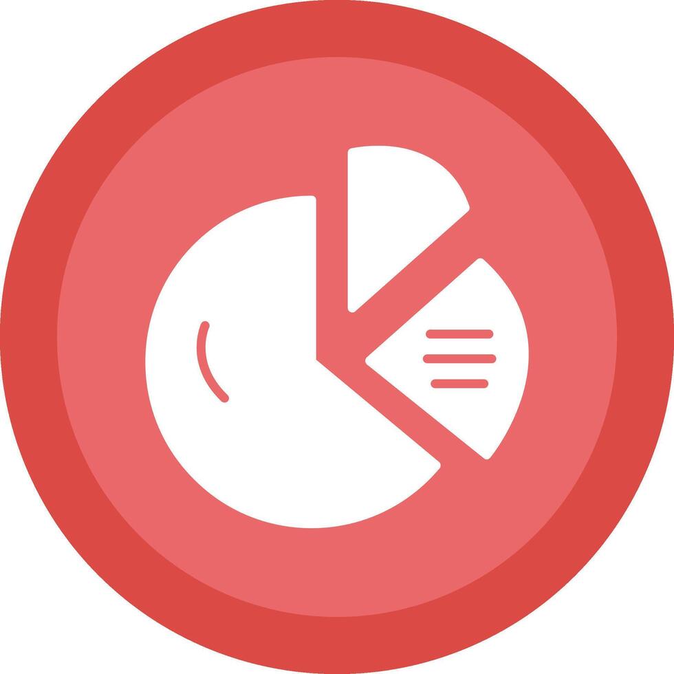 Dount Chart Glyph Due Circle Icon Design vector