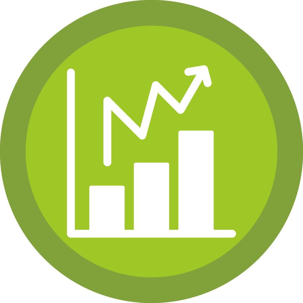 Statistical Chart Glyph Due Circle Icon Design vector