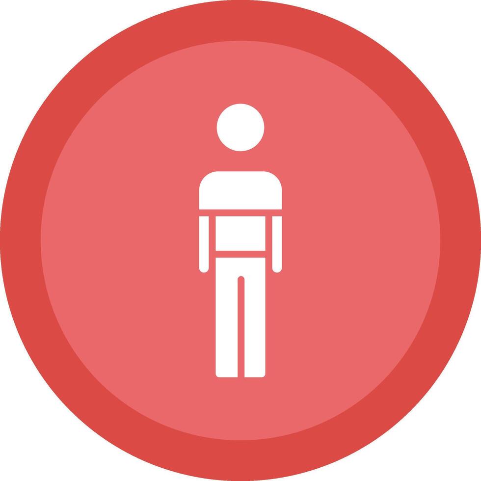Person Glyph Due Circle Icon Design vector