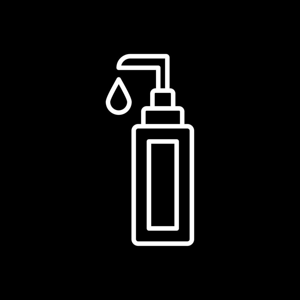 Face Cleanser Line Inverted Icon Design vector