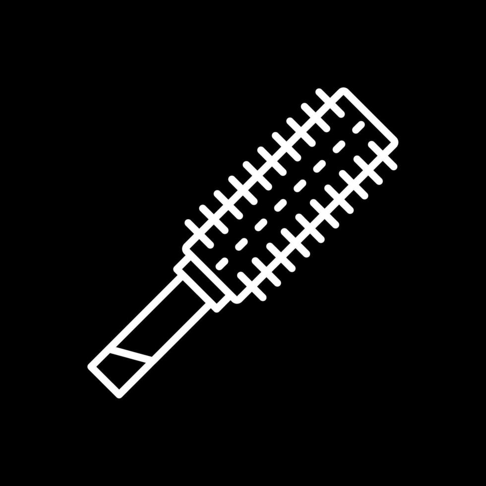 Hairbrush Line Inverted Icon Design vector