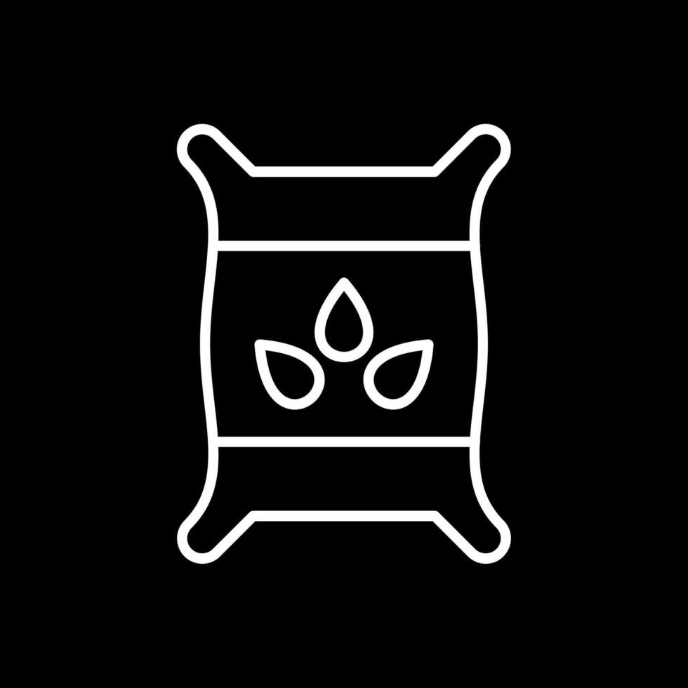 Seed Bag Line Inverted Icon Design vector