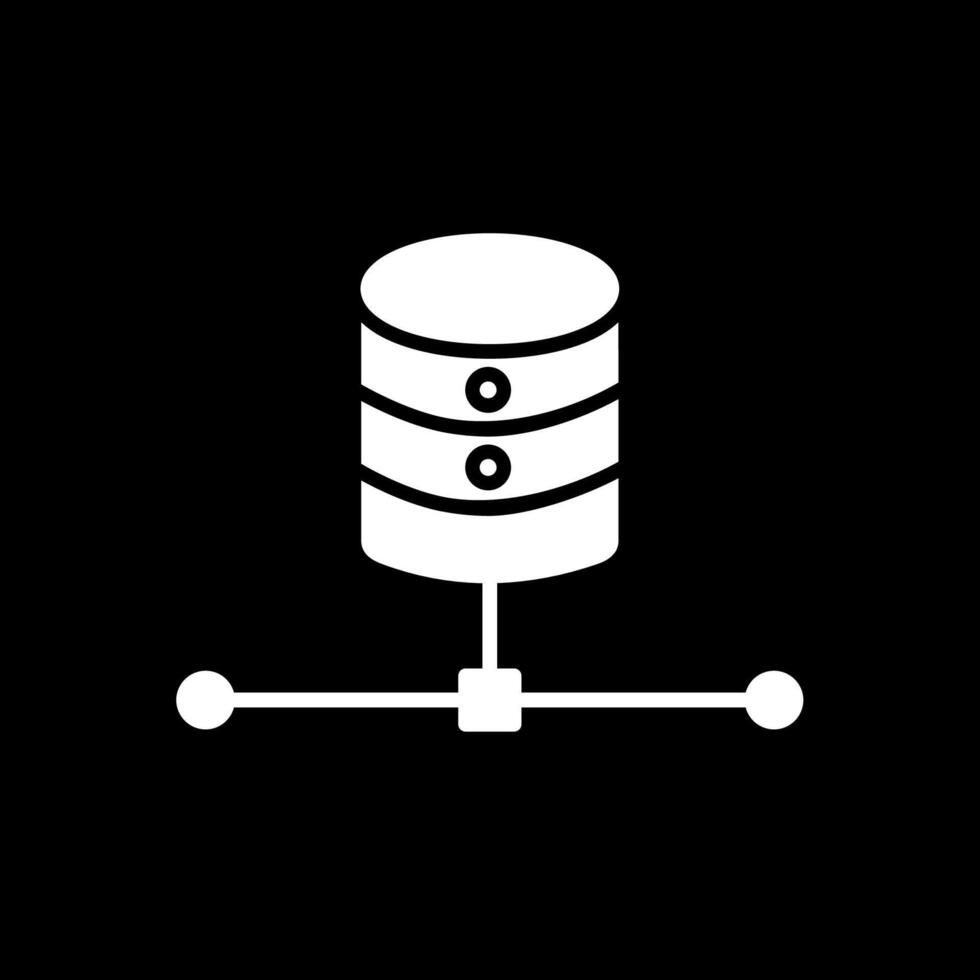 Database Glyph Inverted Icon Design vector