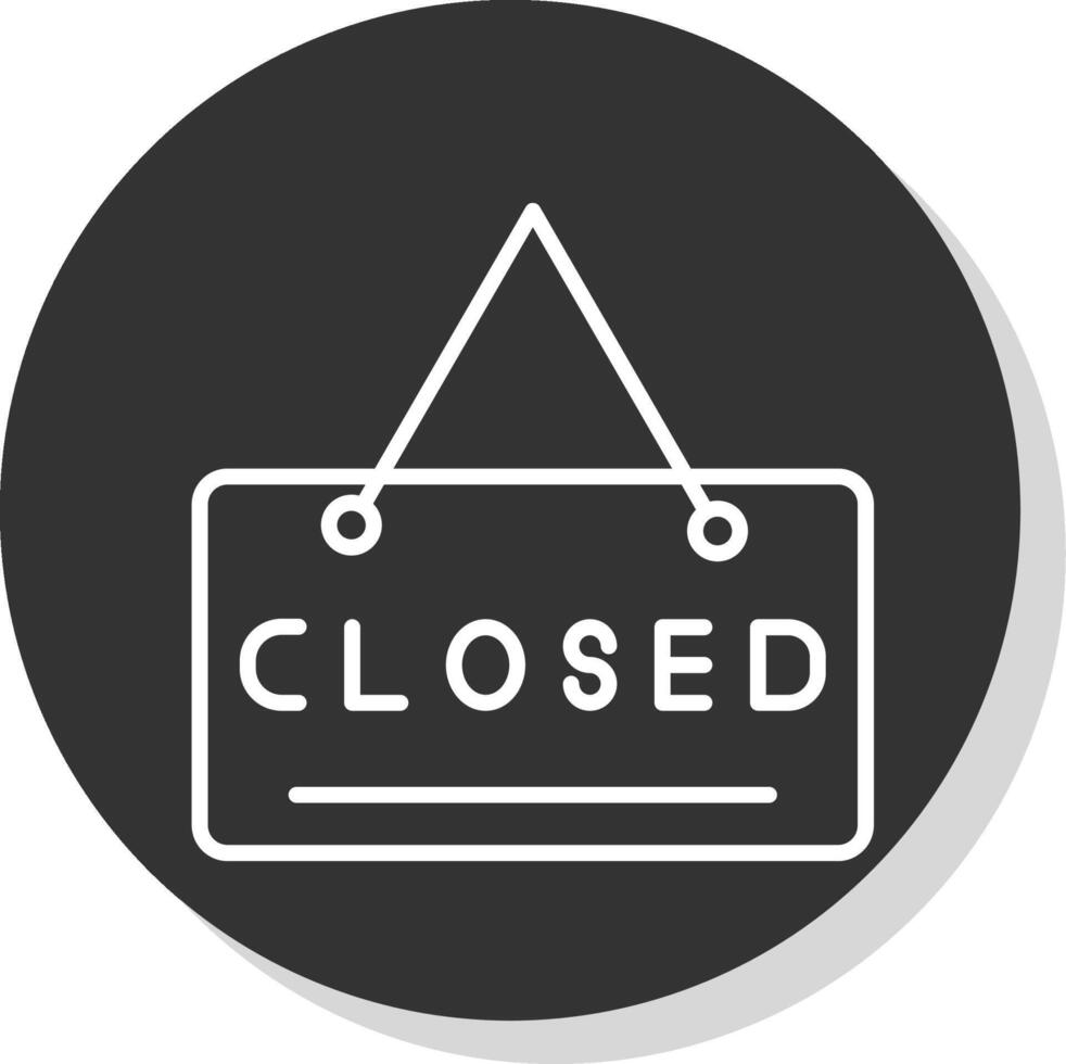 Closed Sign Glyph Due Circle Icon Design vector