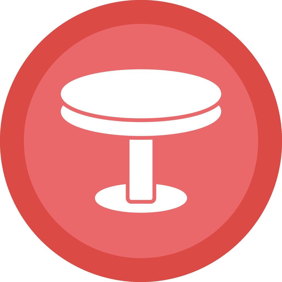 Round Table Glyph Due Circle Icon Design vector