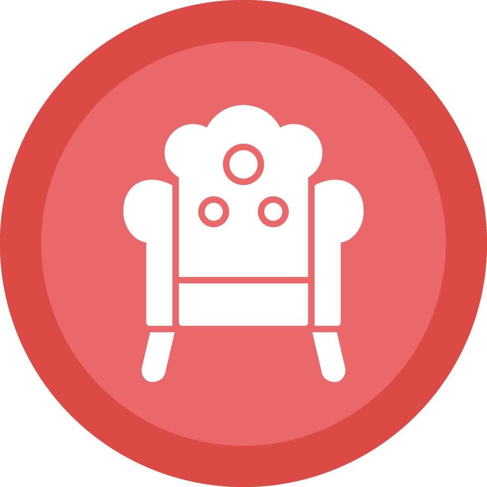 Armchair Glyph Due Circle Icon Design vector