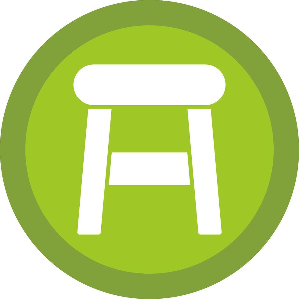 Stool Glyph Due Circle Icon Design vector