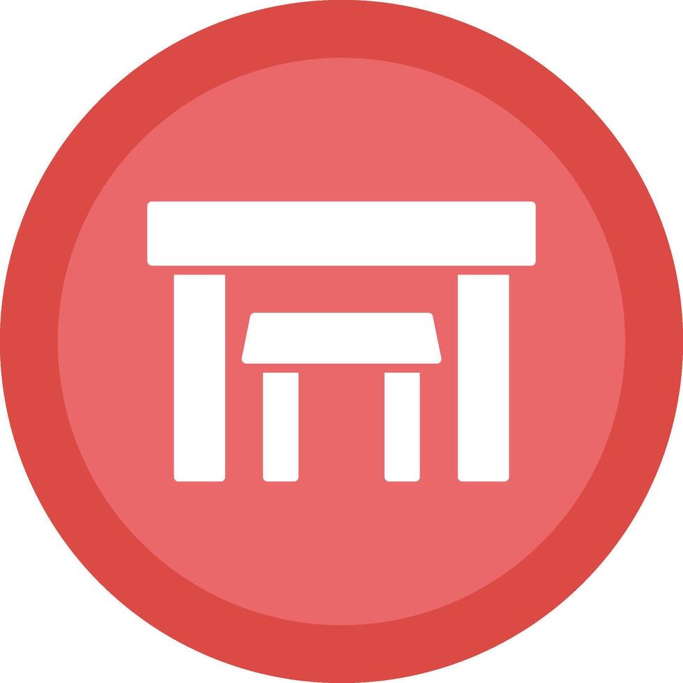 Tables Glyph Due Circle Icon Design vector