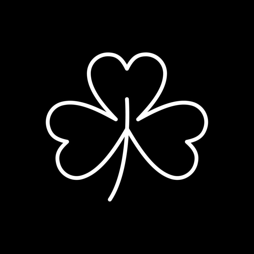 Clover Line Inverted Icon Design vector