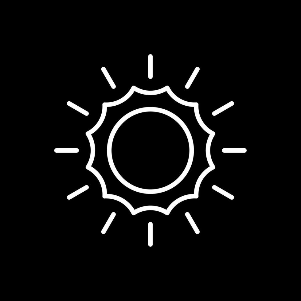 Sun Line Inverted Icon Design vector