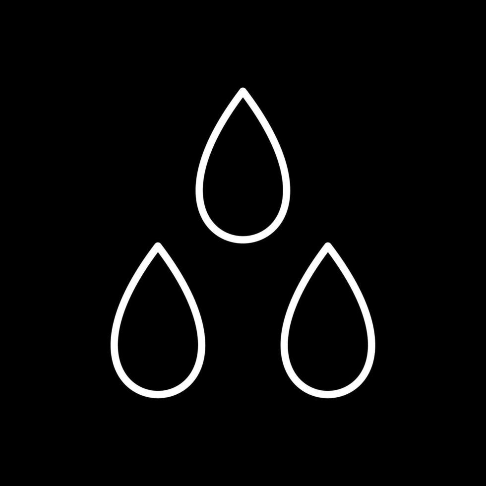 Water Drop Line Inverted Icon Design vector