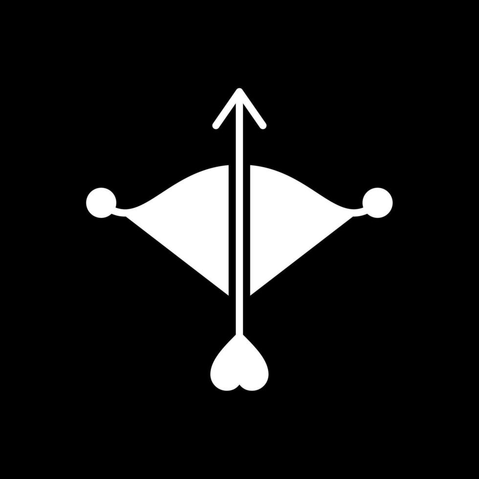 Archery Glyph Inverted Icon Design vector