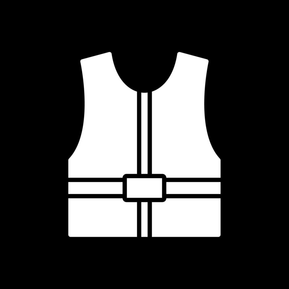 Jacket Glyph Inverted Icon Design vector