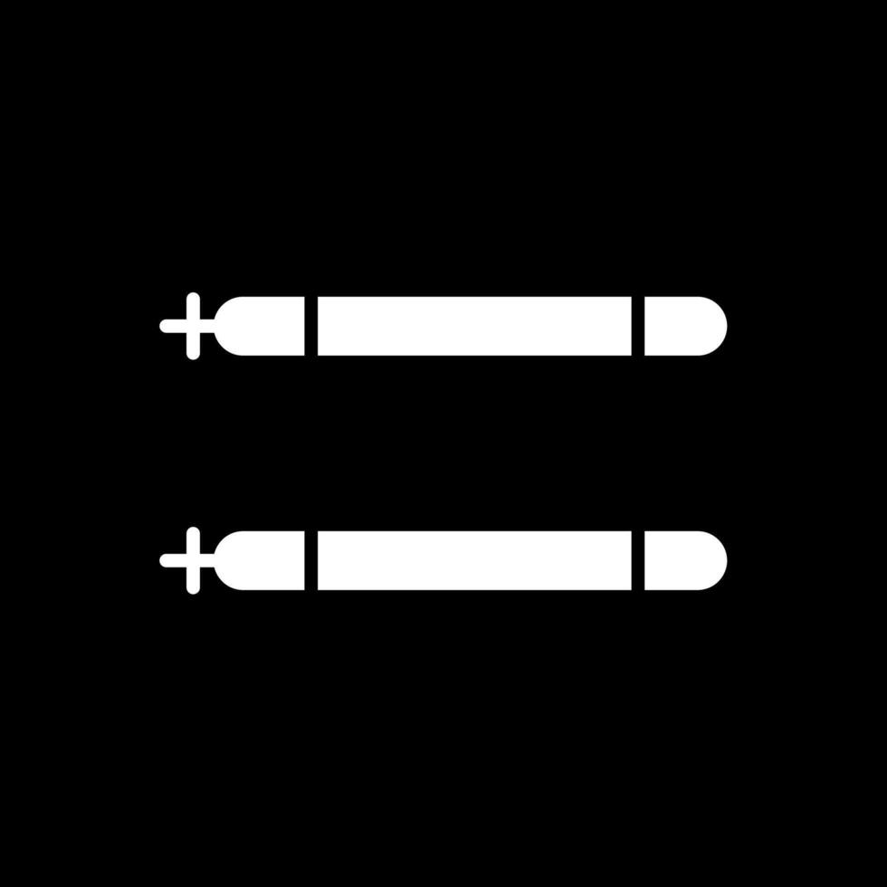 Sticks Glyph Inverted Icon Design vector