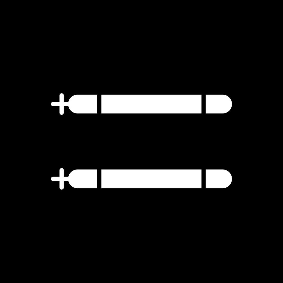 Sticks Glyph Inverted Icon Design vector