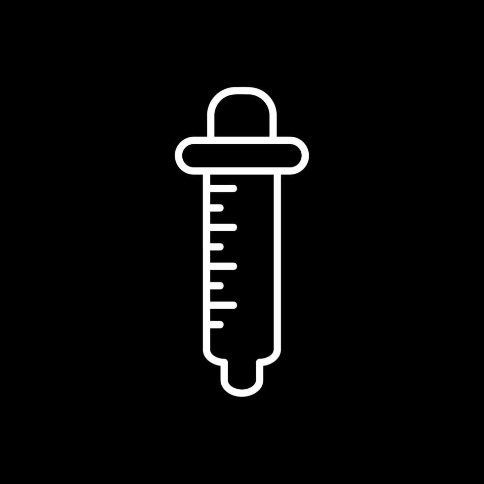 Pipette Line Inverted Icon Design vector