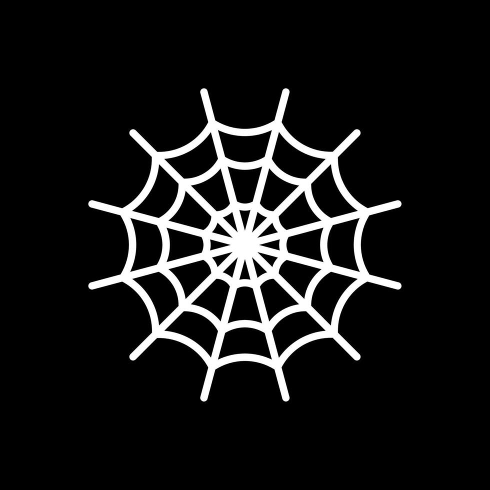 Spider Web Line Inverted Icon Design vector