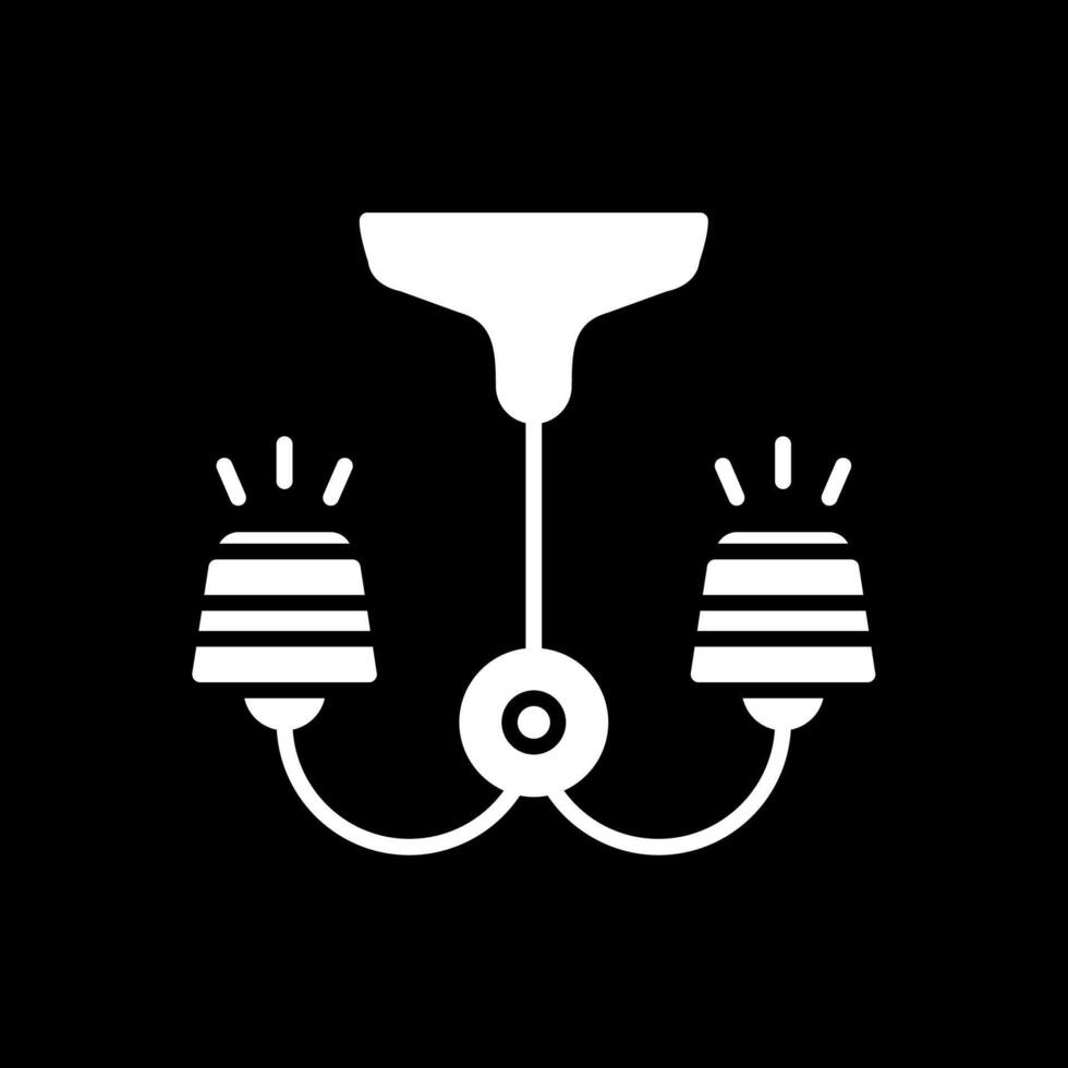 Lamp Glyph Inverted Icon Design vector