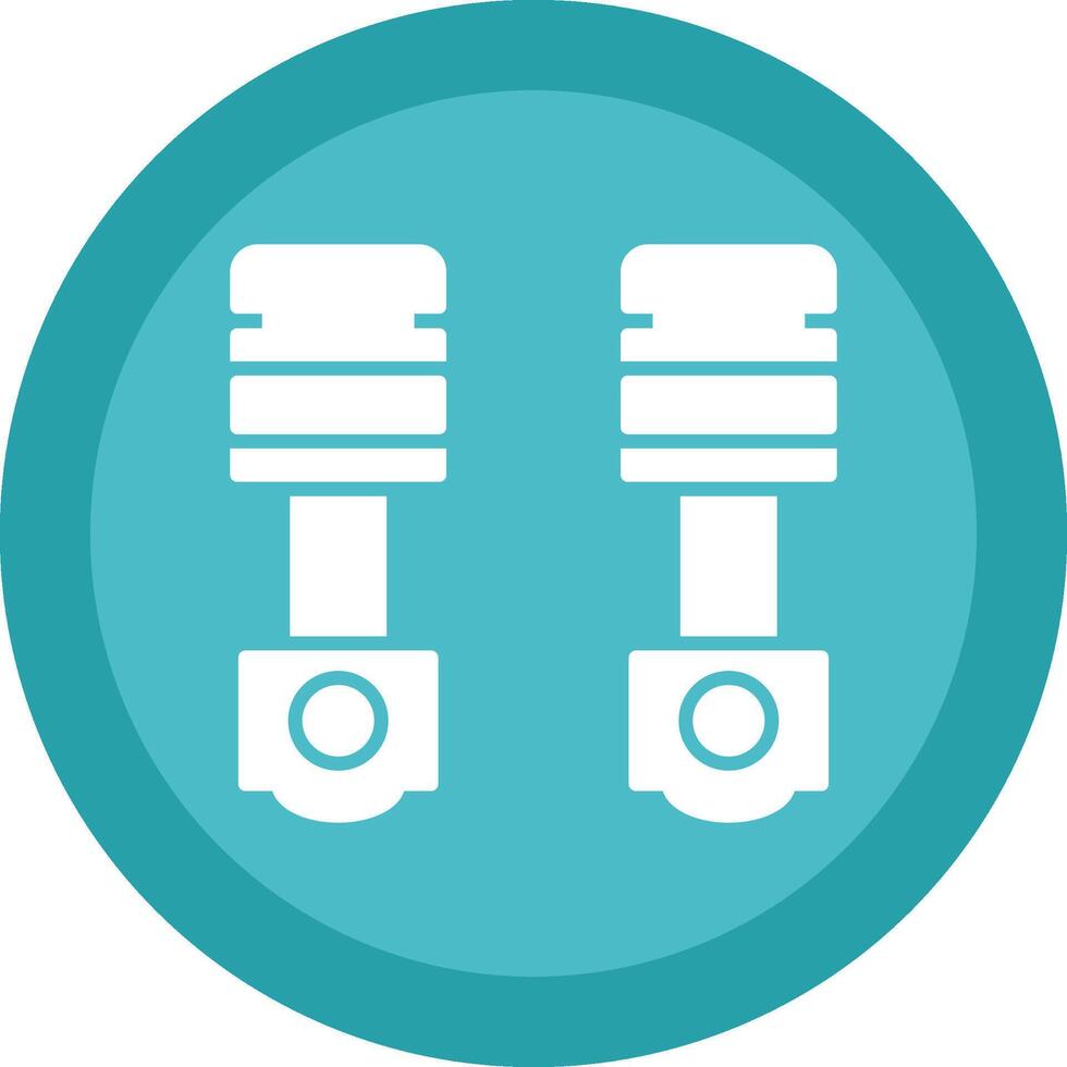 Pistons Glyph Due Circle Icon Design vector