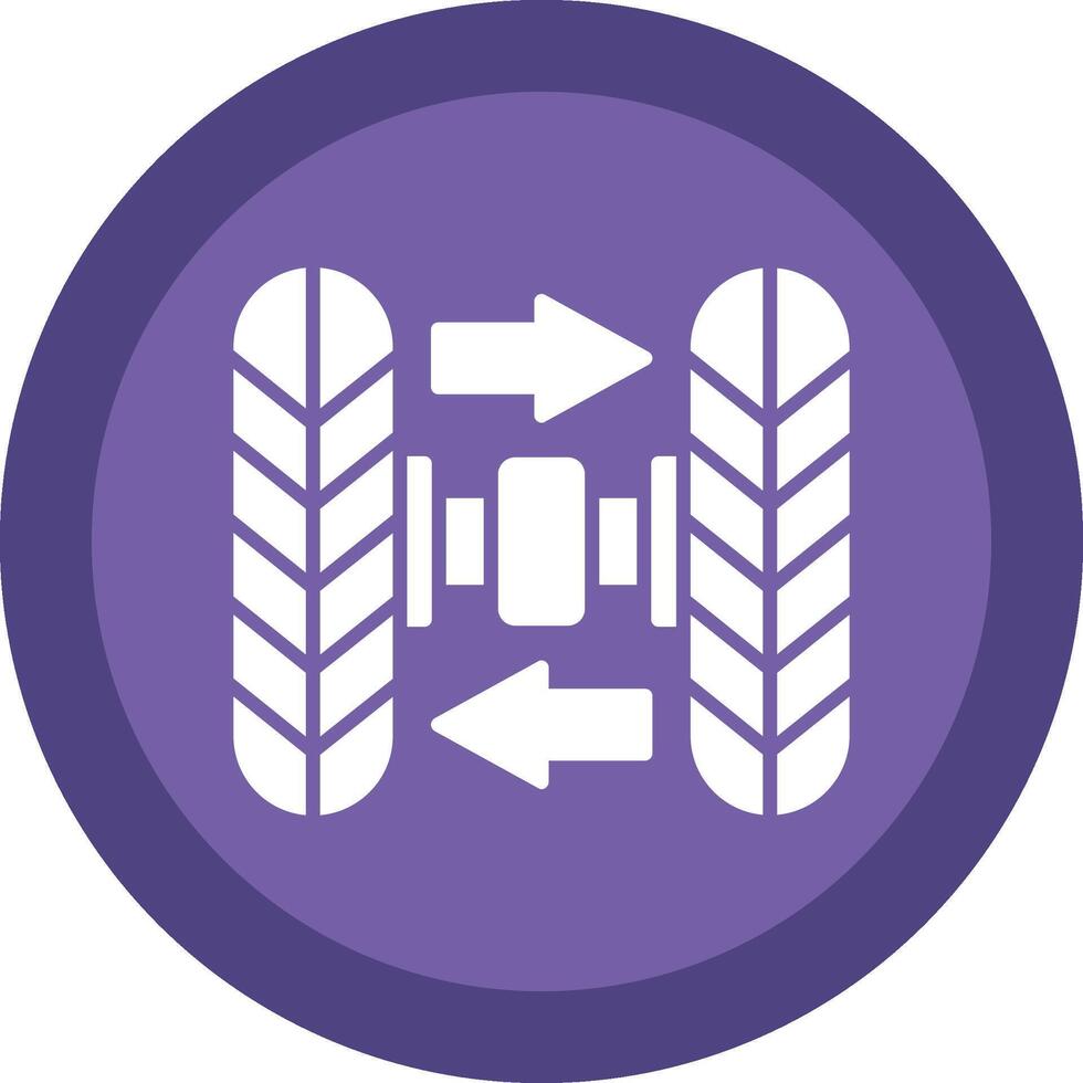 Wheel Alignment Glyph Due Circle Icon Design vector
