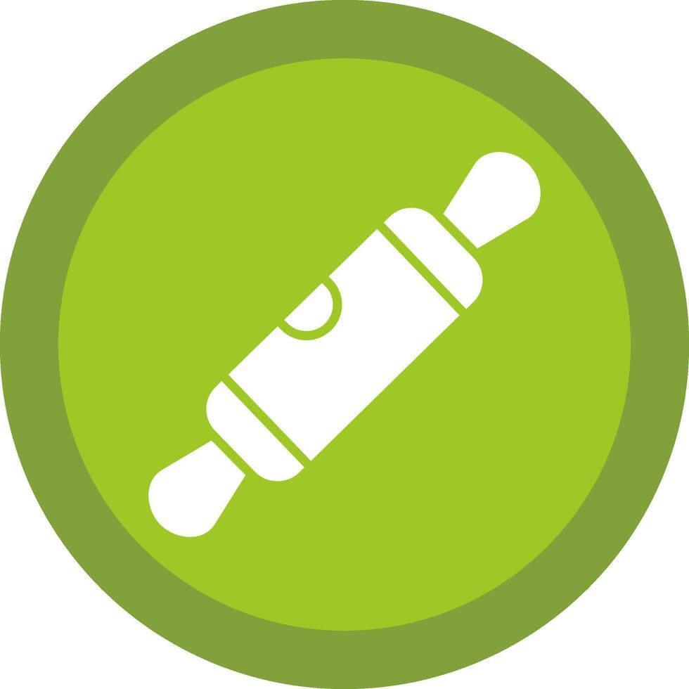 Rolling Pin Glyph Due Circle Icon Design vector