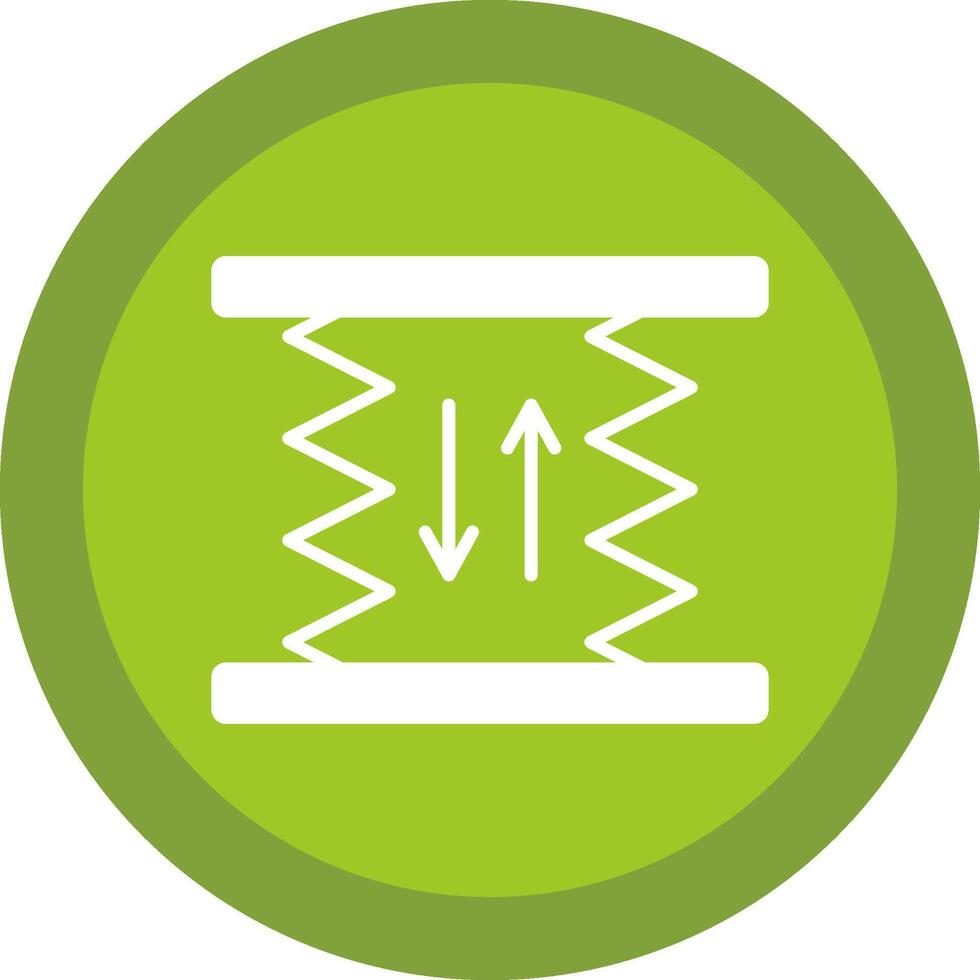 Car Lift Glyph Due Circle Icon Design vector