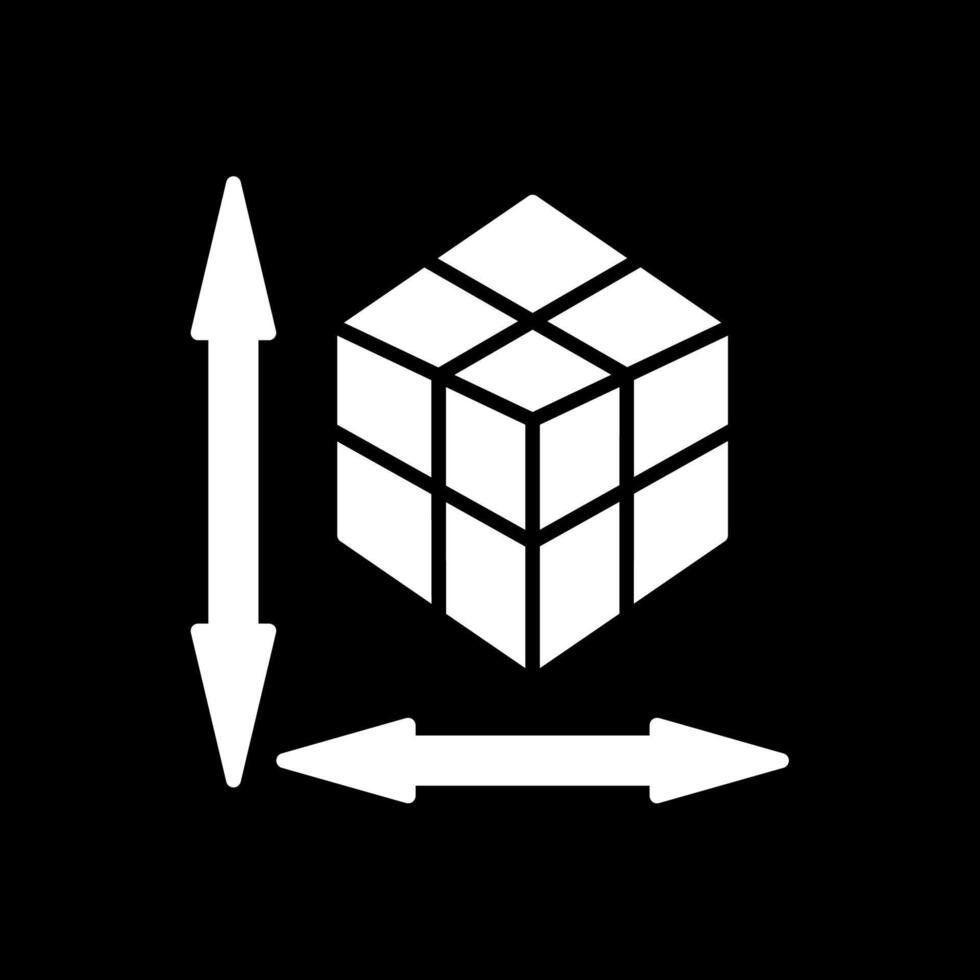 Rubik Glyph Inverted Icon Design vector