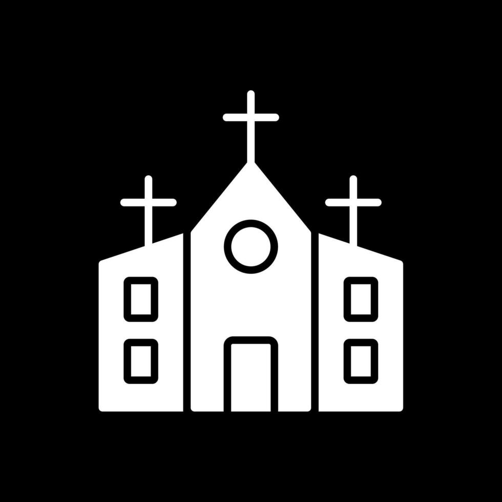 Church Glyph Inverted Icon Design vector
